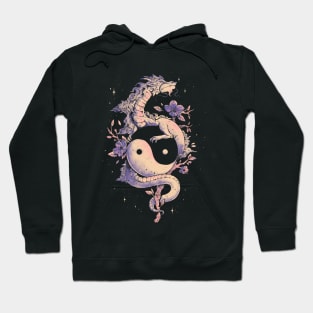 Dragon Flower - Cool Oriental Yin Yang Gift Hoodie